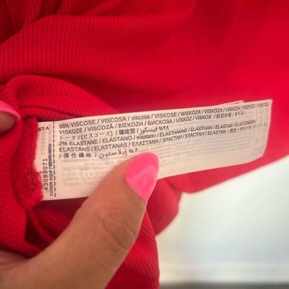 Mango Red A-Line Mini Dress with Scoop Neck - Picture 4 of 4